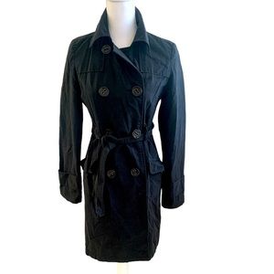 BLACK Long Trench Coat